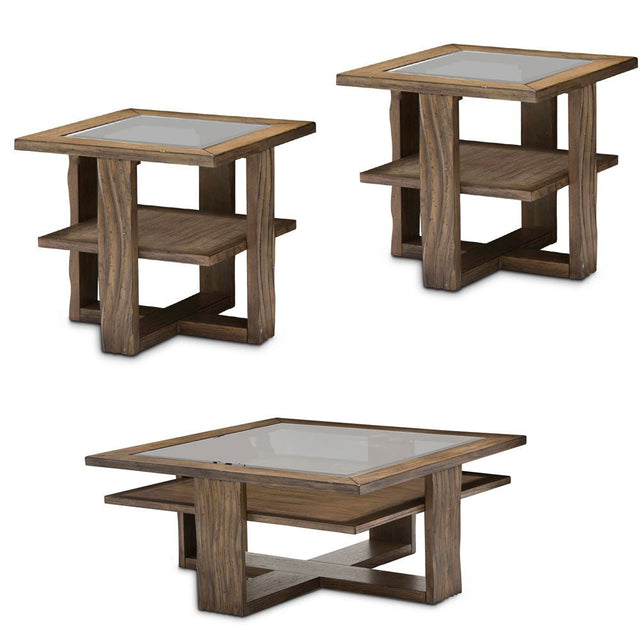 Del Mar Sound 3 Piece Occasional Set In Boardwalk - Ki - Delm204 - 202 - 215 | Aico - KI - DELM204 - 202 - 215 - Home Elegance USA - 1