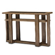 Del Mar Sound Console Table in Boardwalk Finish with Glass Top – AICO