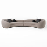 Modrest - Kilmer Modern Grey Curved Fabric Sectional Sofa - Home Elegance USA