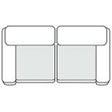 Kinsey - Modern Blue Fabric Modular Sectional Sofa-2-Piece Sectional - View Image 1