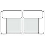 Kinsey - Modern Blue Fabric Modular Sectional Sofa-2-Piece Sectional - View Image 1