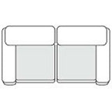Kinsey - Modern Blue Fabric Modular Sectional Sofa-2-Piece Sectional - View Image 1