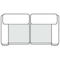 Kinsey - Modern Blue Fabric Modular Sectional Sofa-2-Piece Sectional - View Image 1