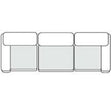 Kinsey - Modern Blue Fabric Modular Sectional Sofa-3-Piece Sectional - View Image 1