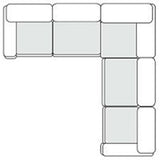Kinsey - Modern Blue Fabric Modular Sectional Sofa-5-Piece Sectional - View Image 1