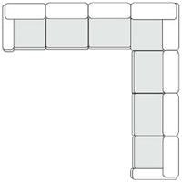 Kinsey - Modern Blue Fabric Modular Sectional Sofa-7-Piece Sectional - View Image 1