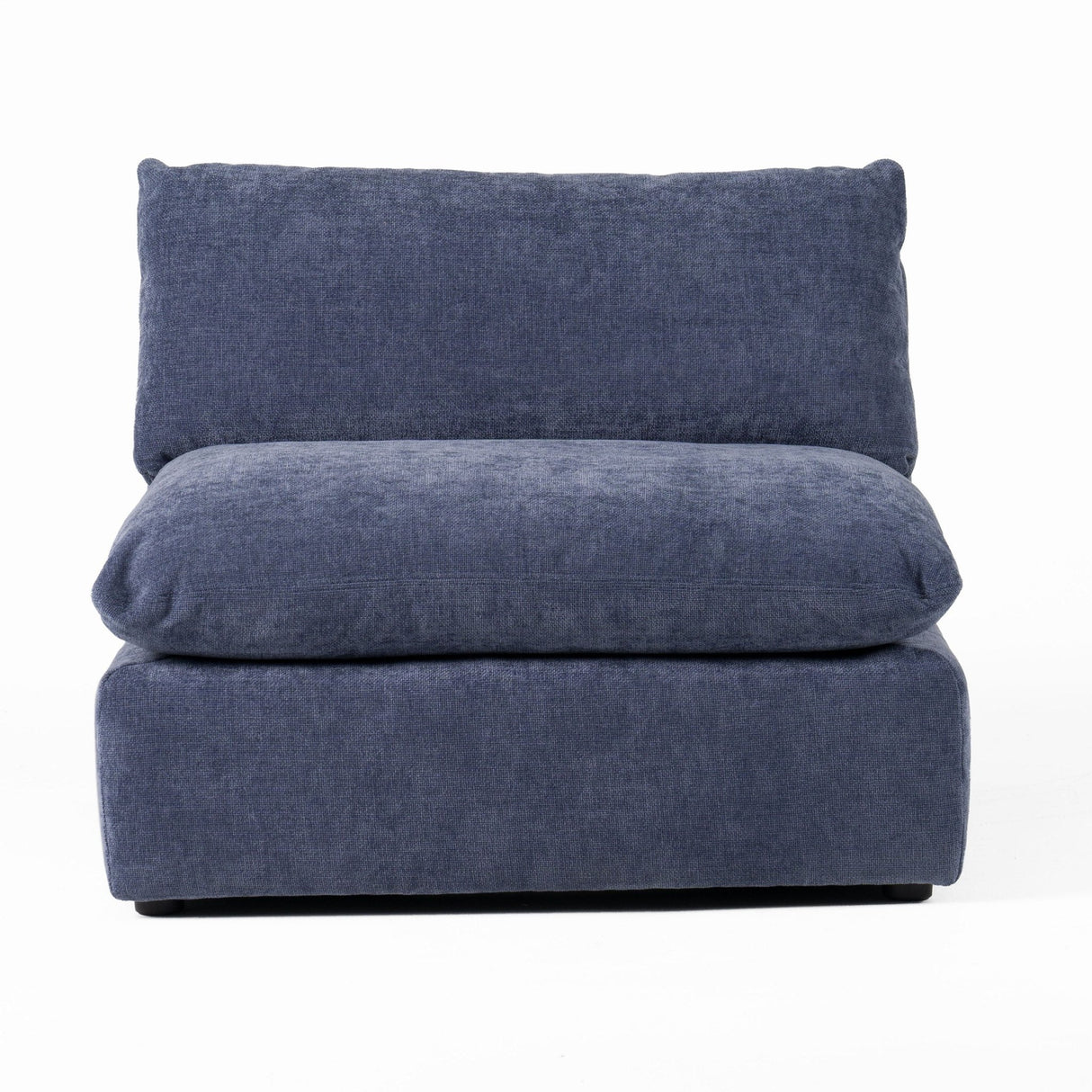 Divani Casa Kinsey - Modern Blue Fabric Modular Armless Seat - VGKK - KF.8035 - 1.5SEAT - NAVY - Home Elegance USA - 1