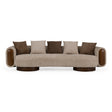 Kiran - Modern Beige + Brown Fabric Sofa - View Image 1