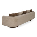Kiran - Modern Beige + Brown Fabric Sofa - View Image 1