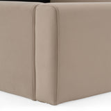 Queen Kiro - Modern Tan Fabric Bed