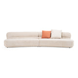 Knight - Modern Beige Fabric Curved Sectional Sofa - View Image 1