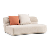 Knight - Modern Beige Fabric Curved Sectional Sofa - View Image 1