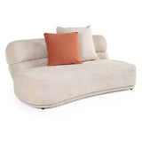 Knight - Modern Beige Fabric Curved Sectional Sofa - View Image 1