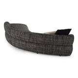 Divani Casa Lakota - Modern Dark Grey Fabric Curved Sectional Sofa