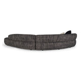 Divani Casa Lakota - Modern Dark Grey Fabric Curved Sectional Sofa