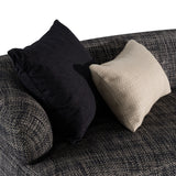 Divani Casa Lakota - Modern Dark Grey Fabric Curved Sectional Sofa