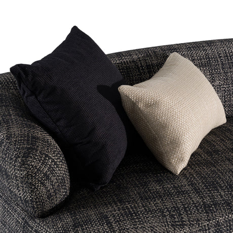 Divani Casa Lakota - Modern Dark Grey Fabric Curved Sectional Sofa