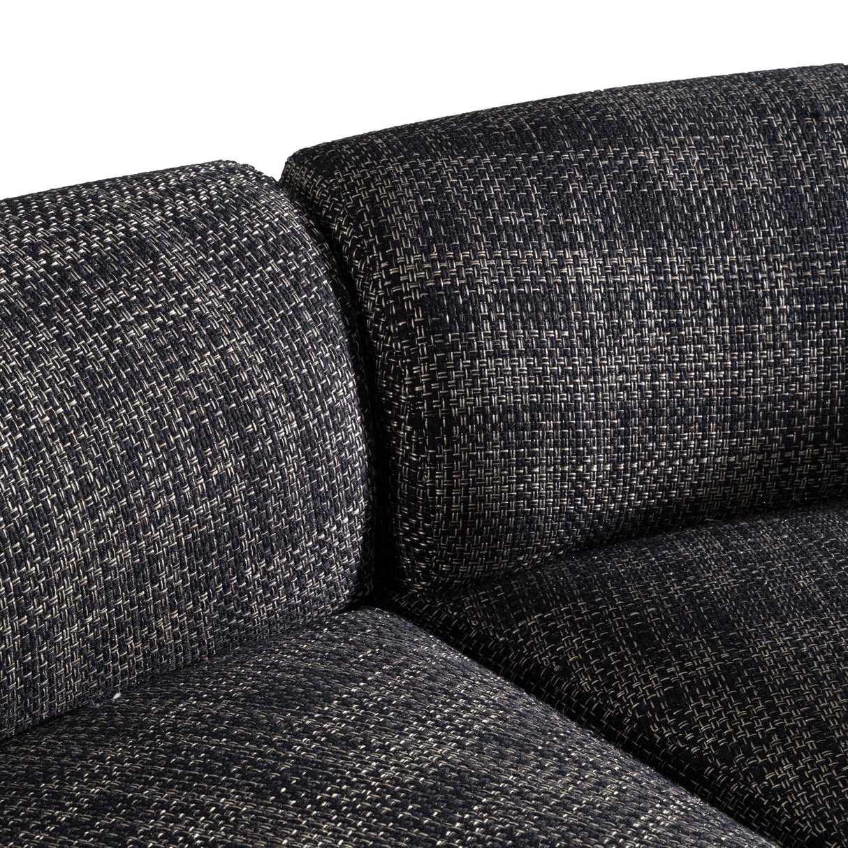 Divani Casa Lakota - Modern Dark Grey Fabric Curved Sectional Sofa