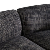 Divani Casa Lakota - Modern Dark Grey Fabric Curved Sectional Sofa