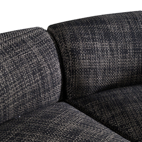 Divani Casa Lakota - Modern Dark Grey Fabric Curved Sectional Sofa