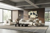 Siret - Modern Ivory Fabric Modular Sectional Sofa W/ Coffee Table - View Image 1