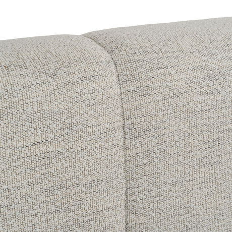 Eastern King Lamont + Dustin - Modern Beige Fabric + Natural Oak 4-Piece Bedroom Set