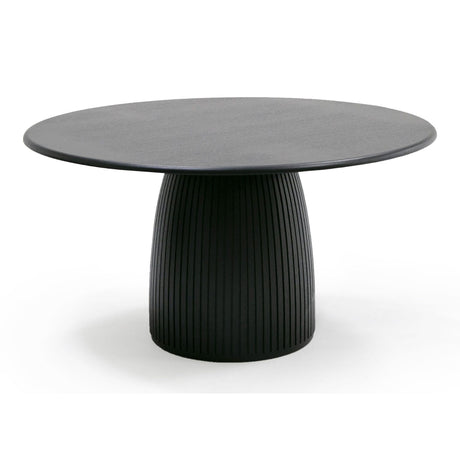 Modrest - Lander Modern Mid Century Black Oak Round Dining Table
