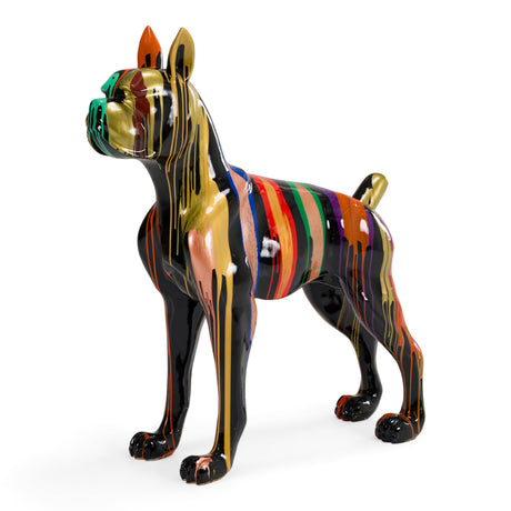 Large Dog - Black + Multi-Color Sculpture - View Image 1