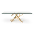 Modrest Legend Modern Glass & Gold Dining Table