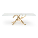 Modrest Legend Modern Glass & Gold Dining Table