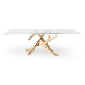 Modrest Legend Modern Glass & Gold Dining Table