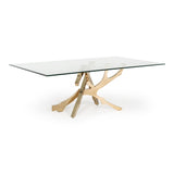 Modrest Legend Modern Glass & Gold Dining Table