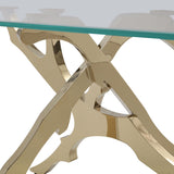 Modrest Legend Modern Glass & Gold Dining Table