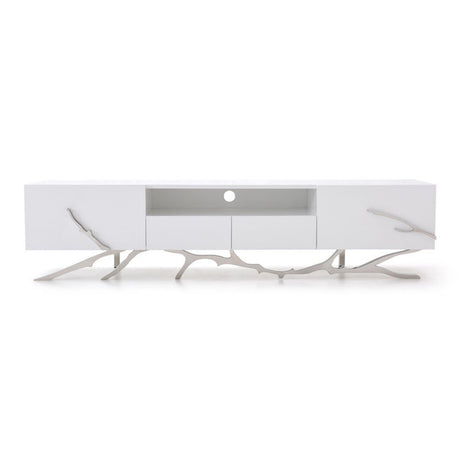 Modrest Legend - 87"-Wide Modern White TV Stand | VIG