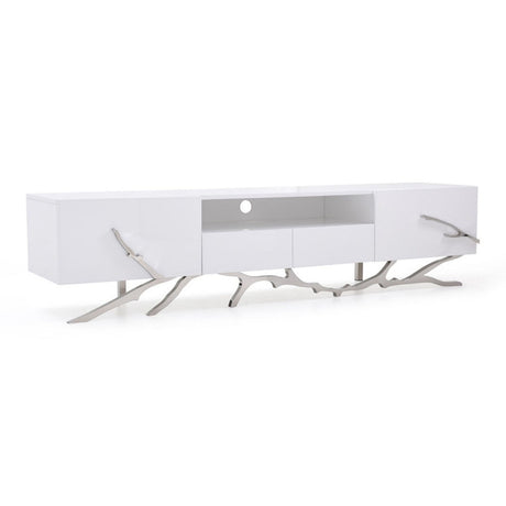 Modrest Legend - 87"-Wide Modern White TV Stand | VIG