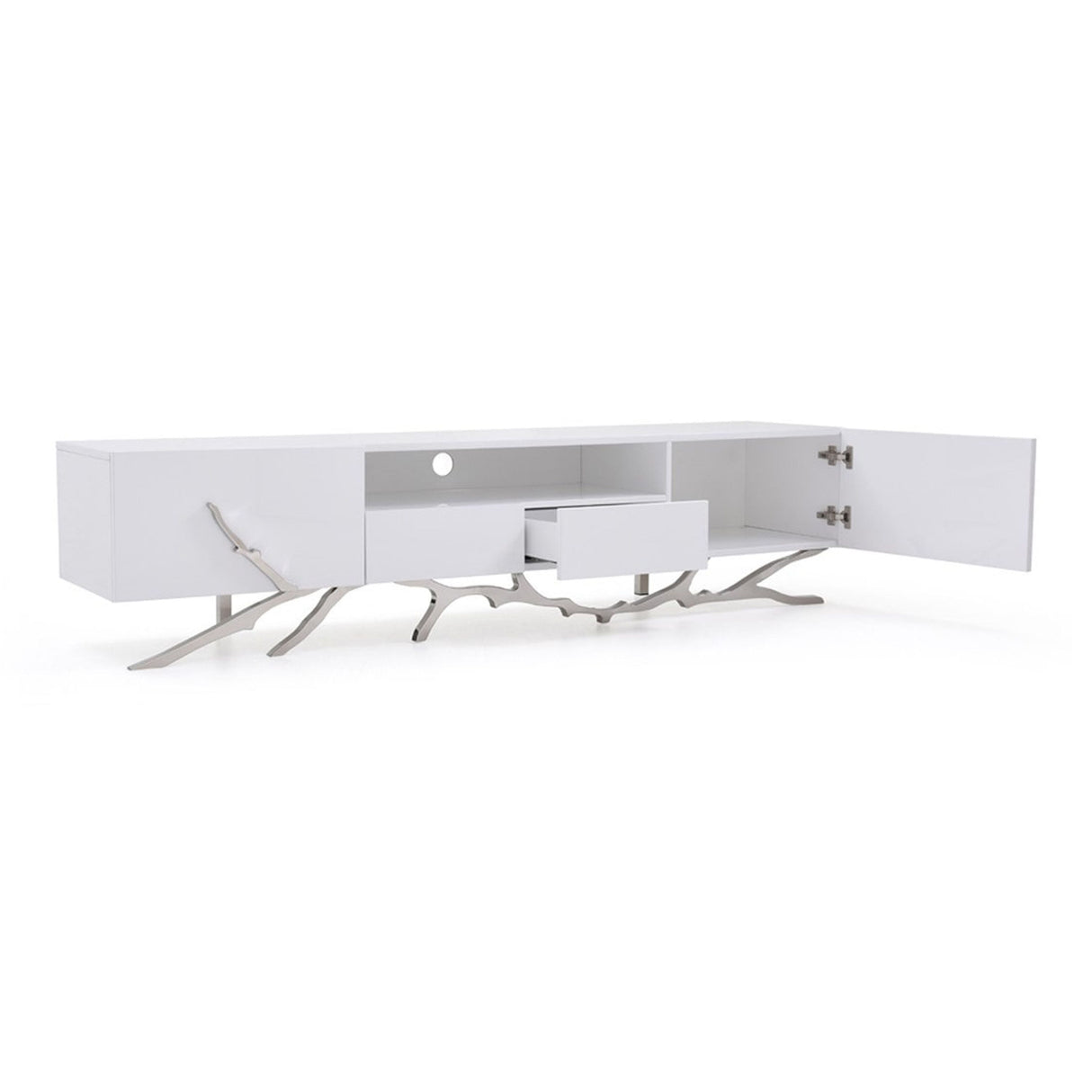 Modrest Legend - 87"-Wide Modern White TV Stand | VIG