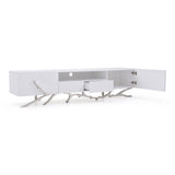 Modrest Legend - 87"-Wide Modern White TV Stand | VIG