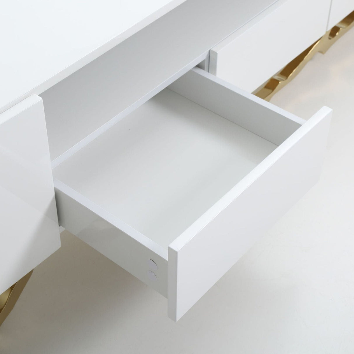 Modrest Legend - 87"-Wide Modern White Gold TV Stand