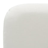 Queen Liam + Mikala - Modern Ivory Fabric + Natural Oak 4-Piece Bedroom Set