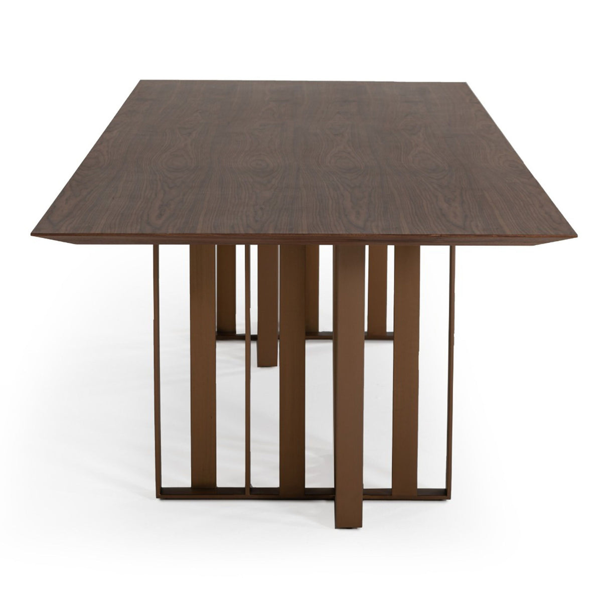 Modrest Livia - Modern Wenge & Gold Stainless Steel Dining Table