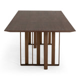 Modrest Livia - Modern Wenge & Gold Stainless Steel Dining Table