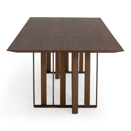 Modrest Livia - Modern Wenge & Gold Stainless Steel Dining Table
