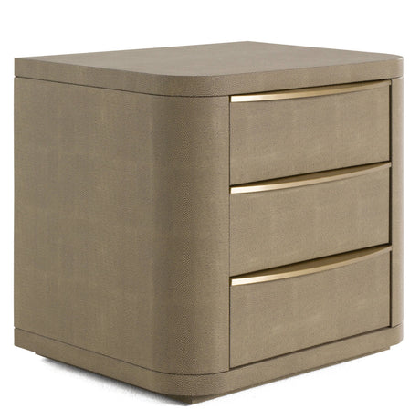 Lois Modern Grey Leather & Beige Shagreen Bedroom Set – VIG Furniture - sold by Home Elegance USA
