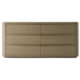 Lois - Modern Beige Shagreen + Brass Dresser - View Image 1