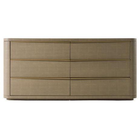 Lois - Modern Beige Shagreen + Brass Dresser - View Image 1