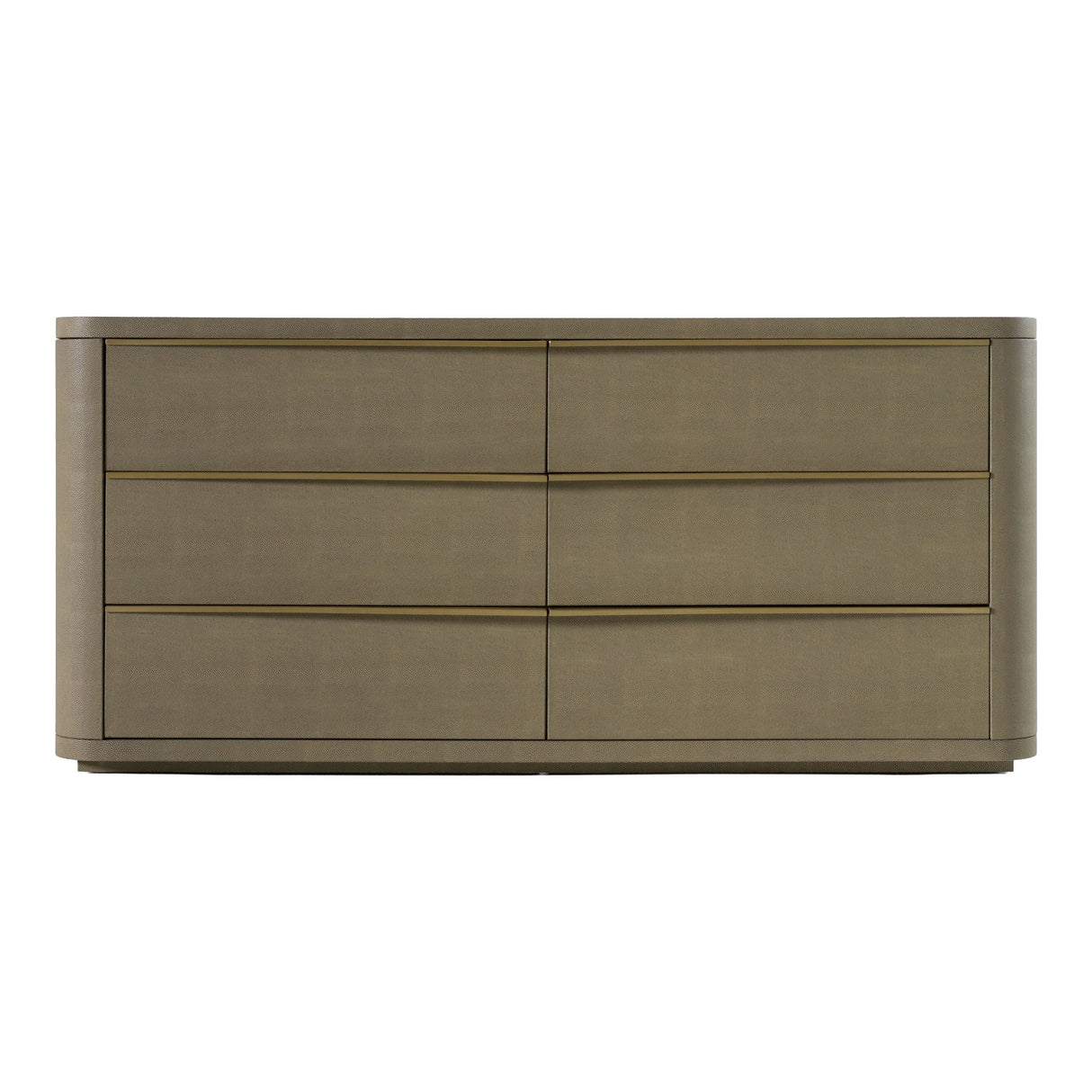 Lois - Modern Beige Shagreen + Brass Dresser - View Image 1