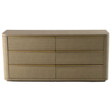 Lois - Modern Beige Shagreen + Brass Dresser - View Image 1