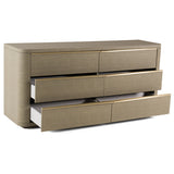 Lois - Modern Beige Shagreen + Brass Dresser - View Image 1