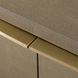 Lois - Modern Beige Shagreen + Brass Dresser - View Image 1