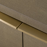 Lois - Modern Beige Shagreen + Brass Dresser - View Image 1